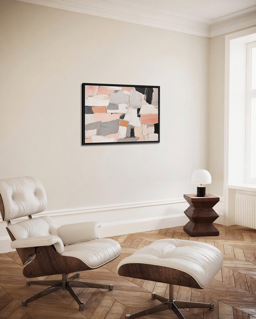 Geometrische kleurencompositie Kunstwerk