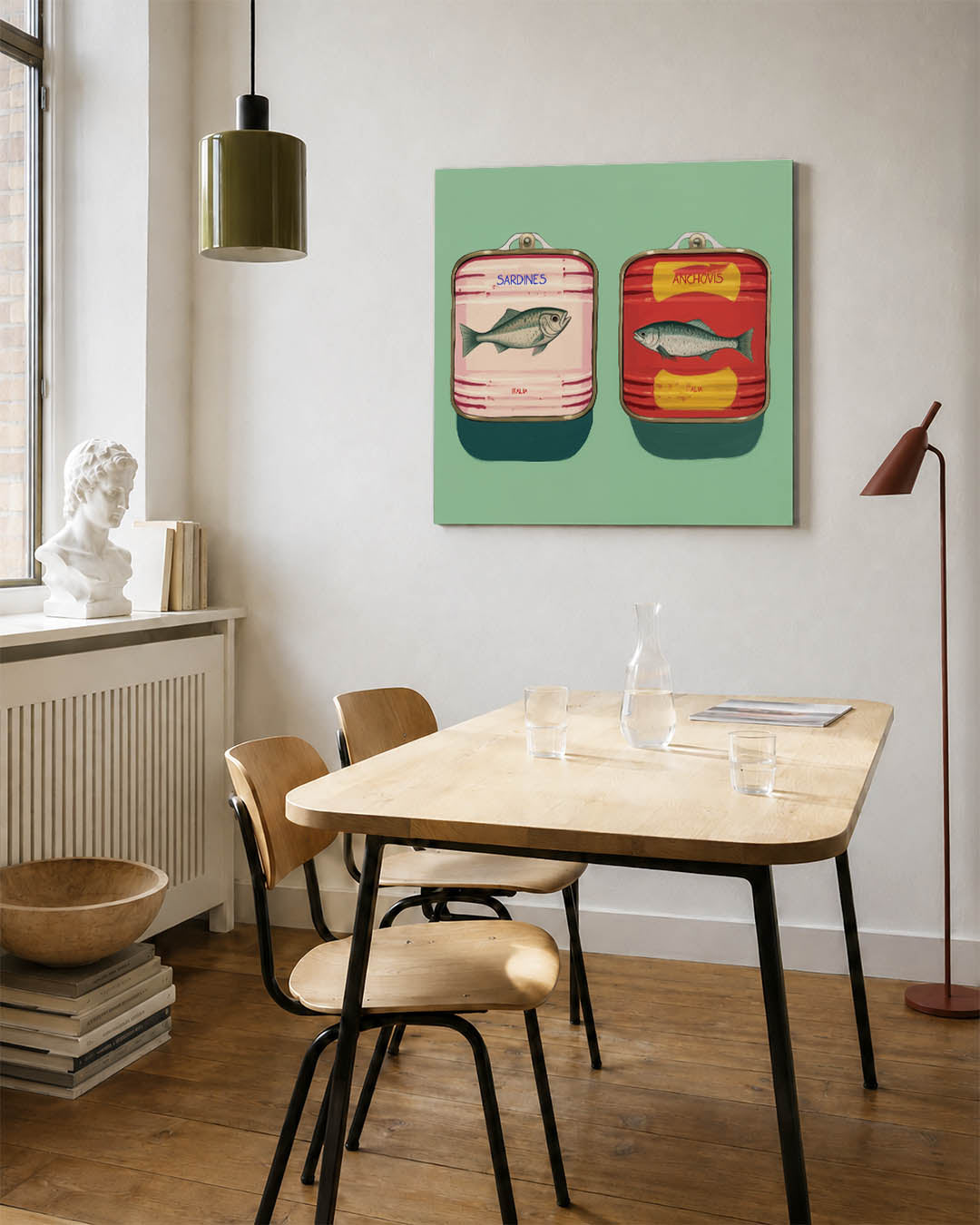 Vissen in blik Kunstwerk