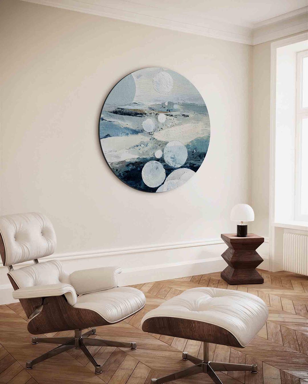 Landschap met cirkels Muurcirkel