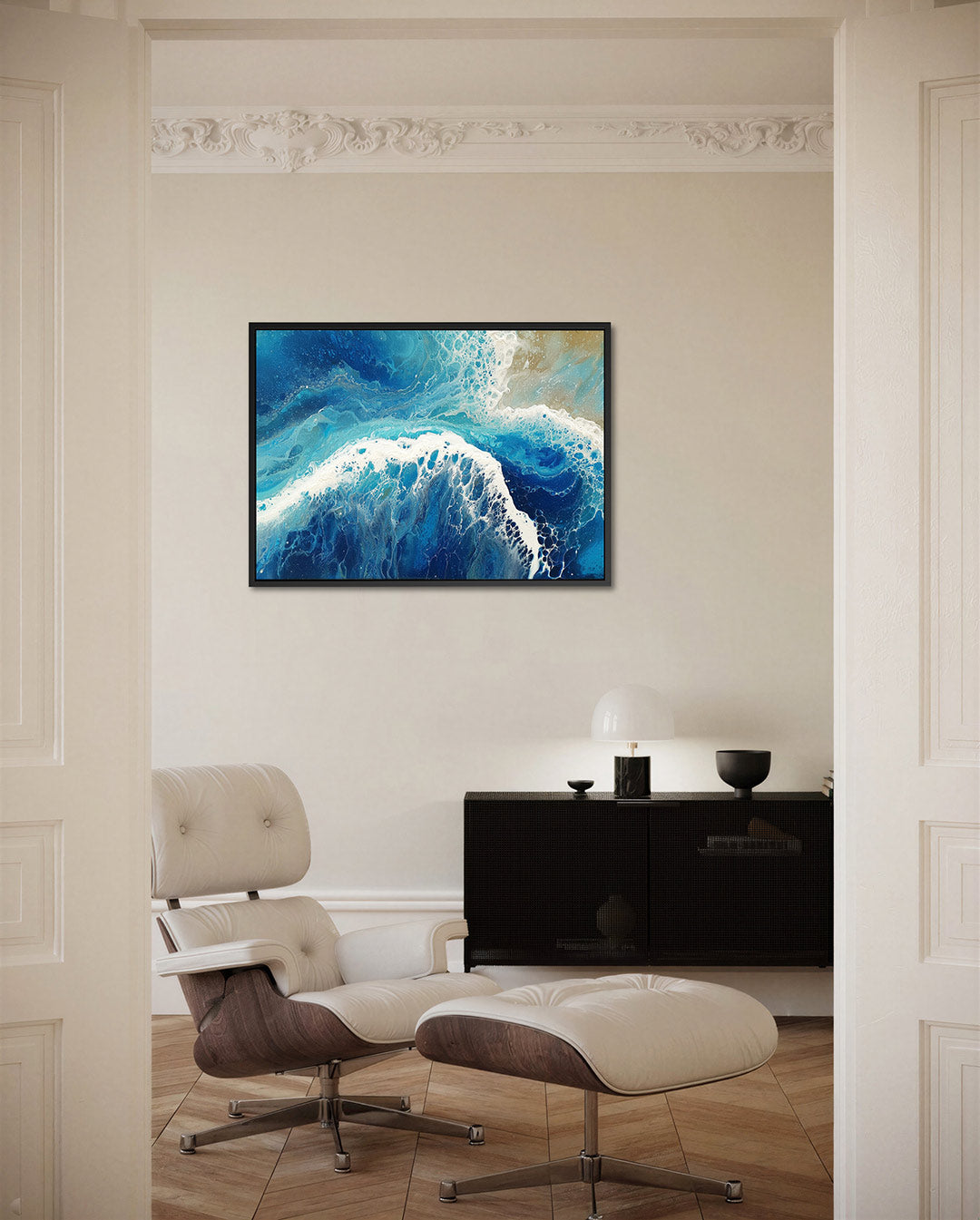 Dynamische oceaan golven Kunstwerk