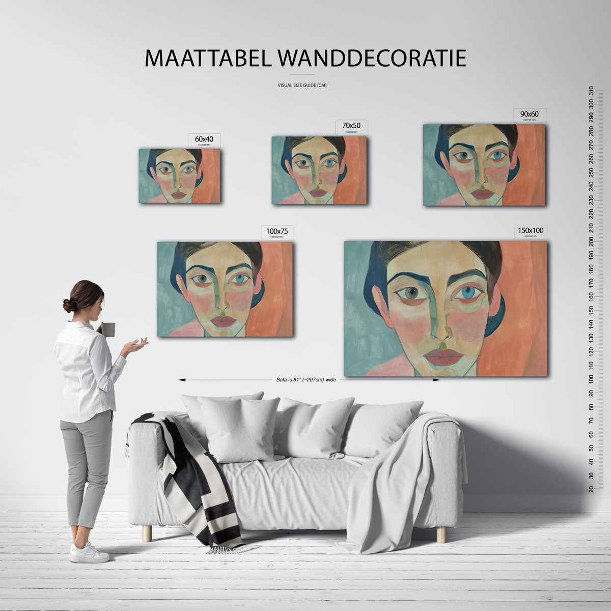 Expressief portret Kunstwerk