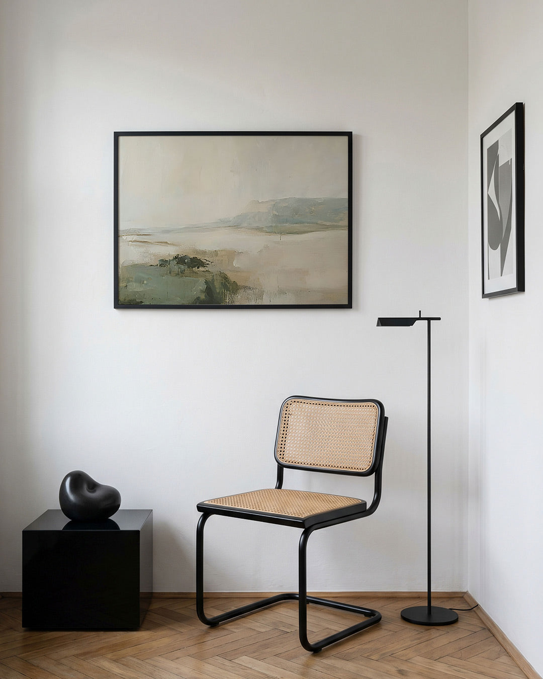 Landschap in zachte tinten Poster