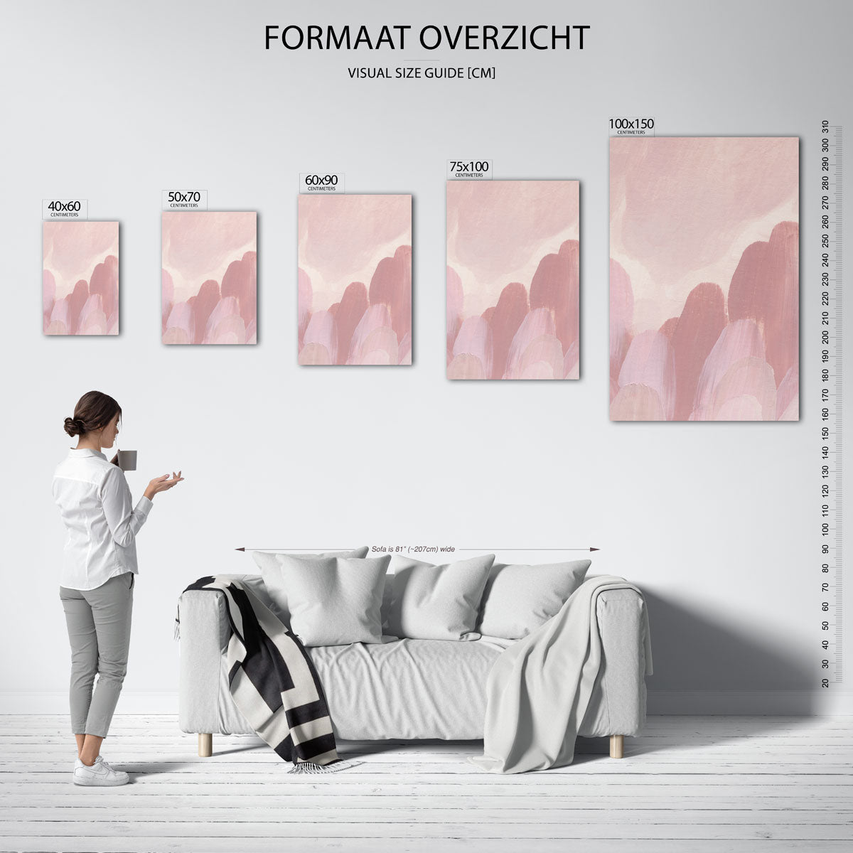 Zachte kleurencompositie Kunstwerk