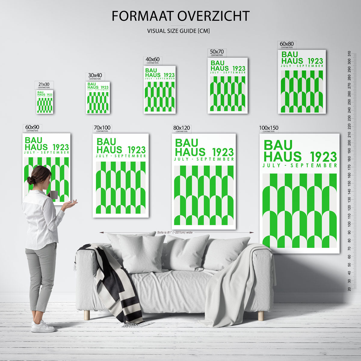 Groene boogpatronen Poster