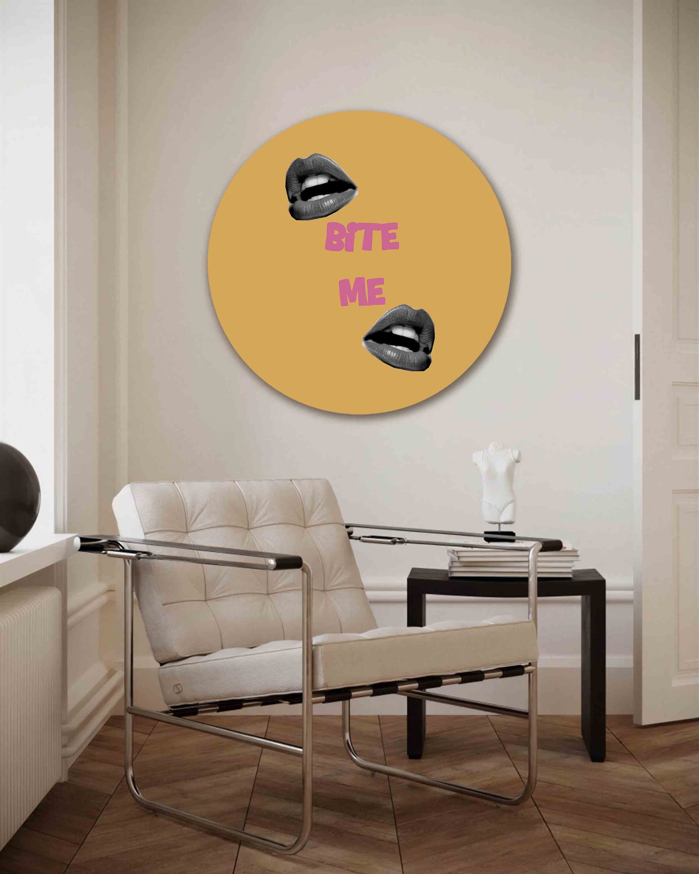 Lippen en tekst Muurcirkel