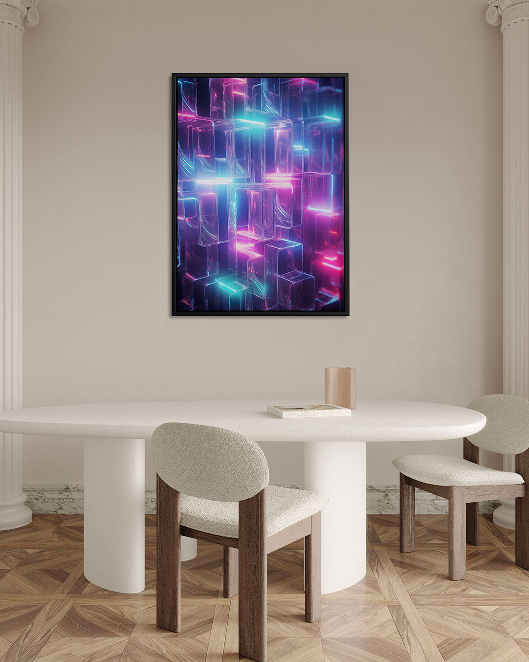 Glasachtige lichtstructuren Kunstwerk
