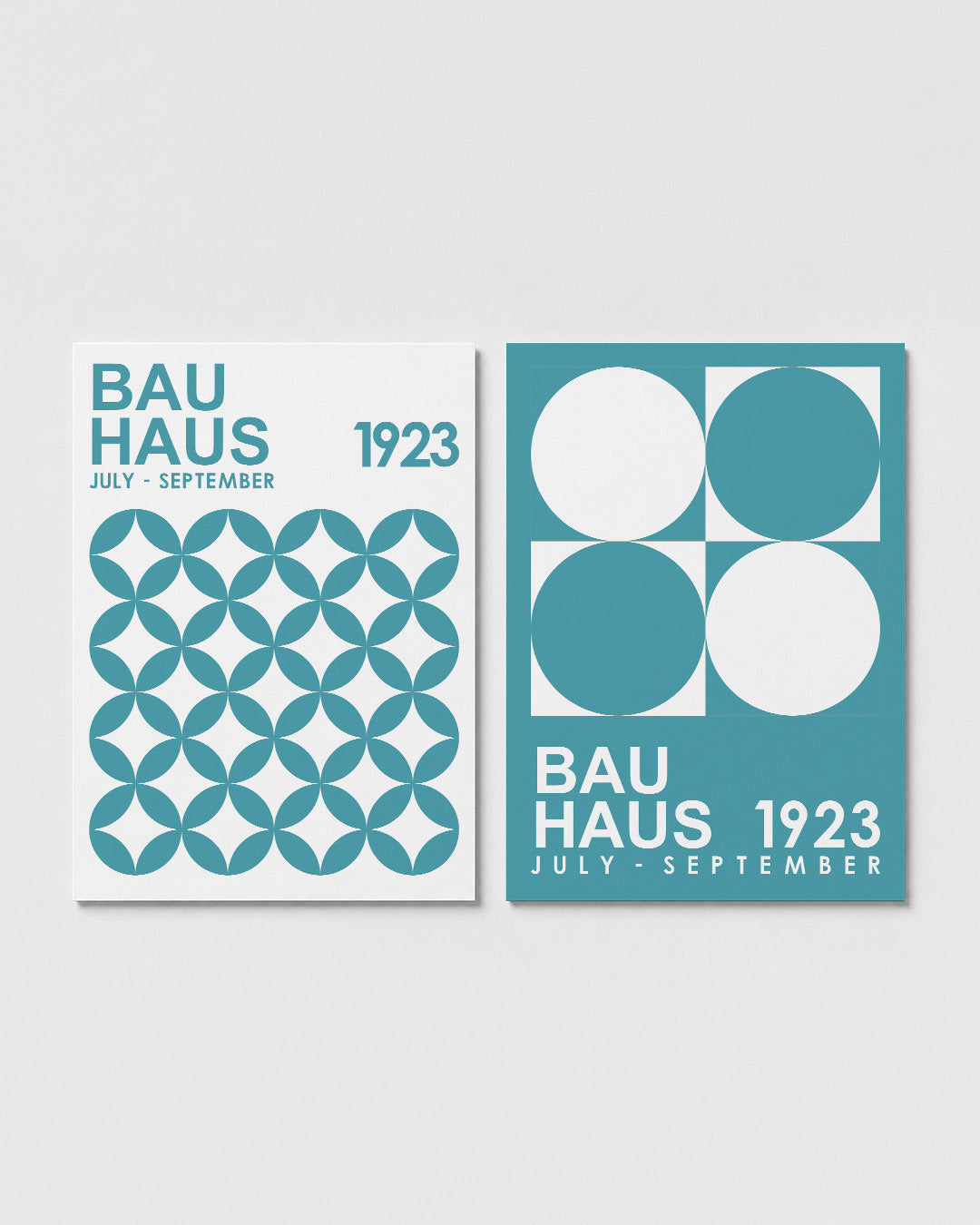 Cirkelpatroon blauw Posterset