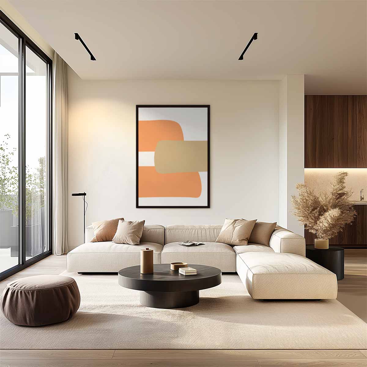 Zonnige Abstractie Kunstwerk-canvas-dibond-plexiglas-wanddecoratie-WallArtistic