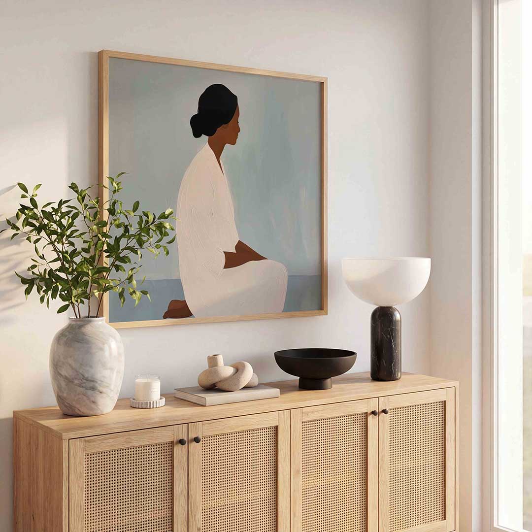 Zittende figuur Poster