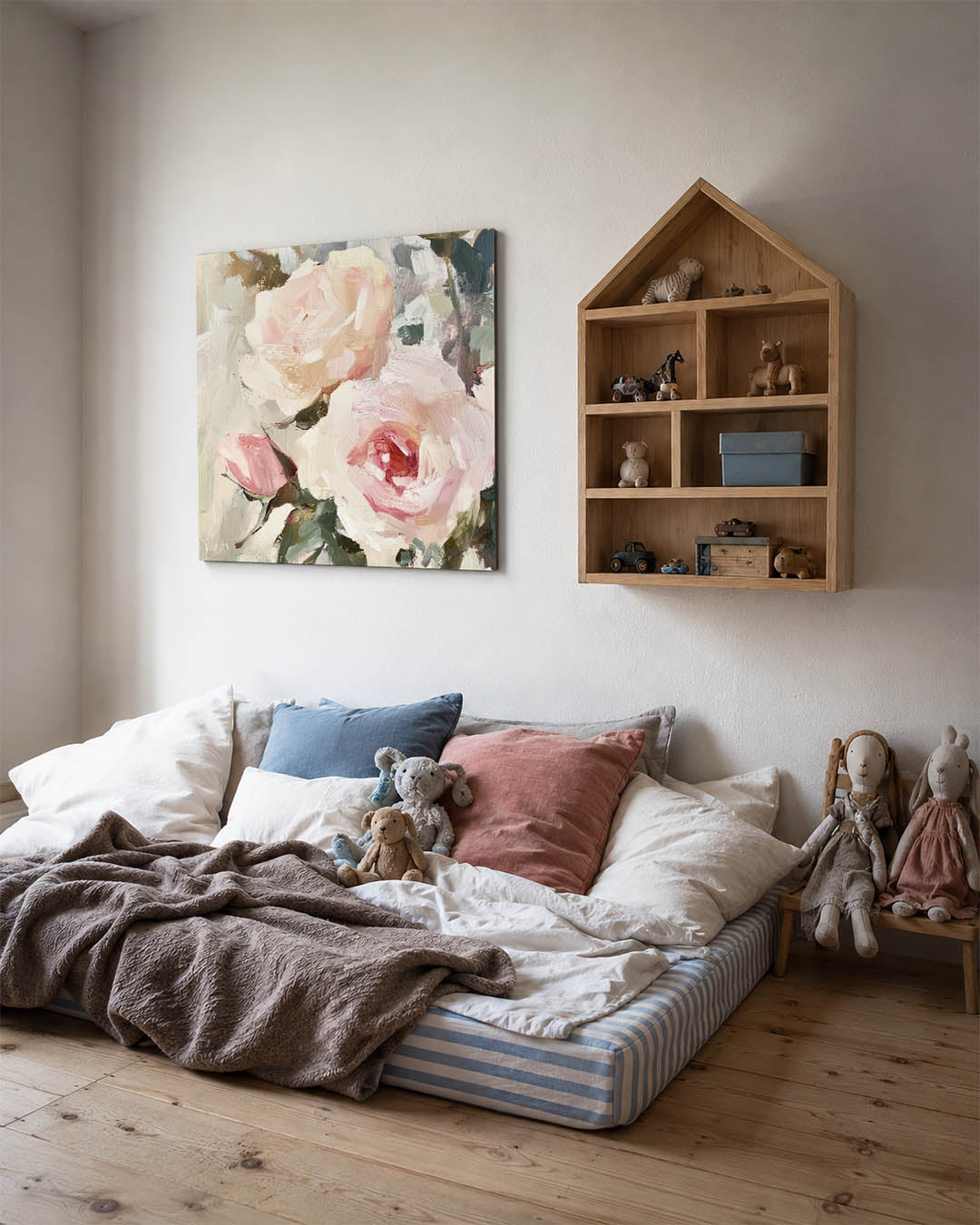 Bloemrijke penseelstreken Kunstwerk