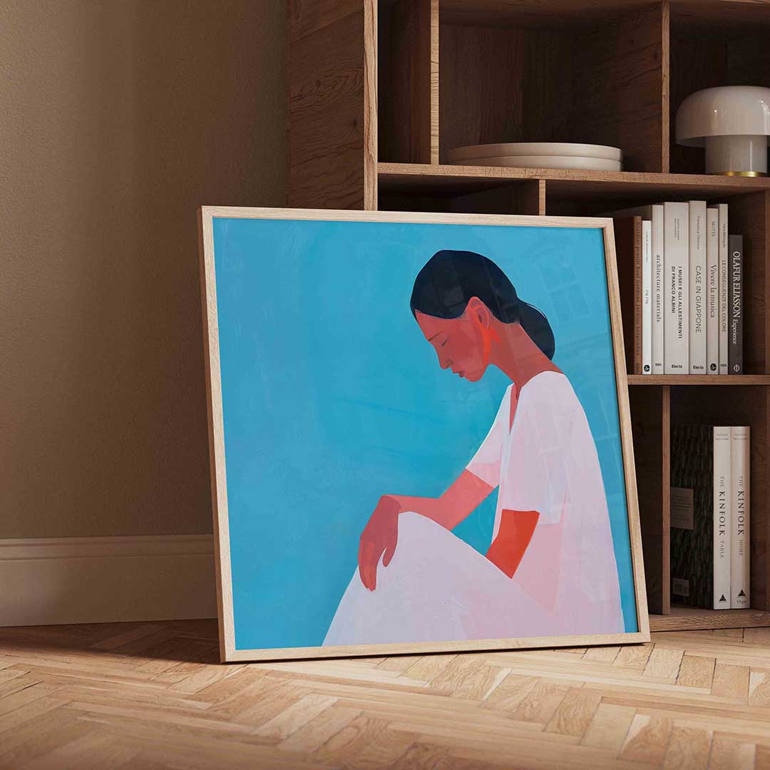 Vrouw in profiel Poster