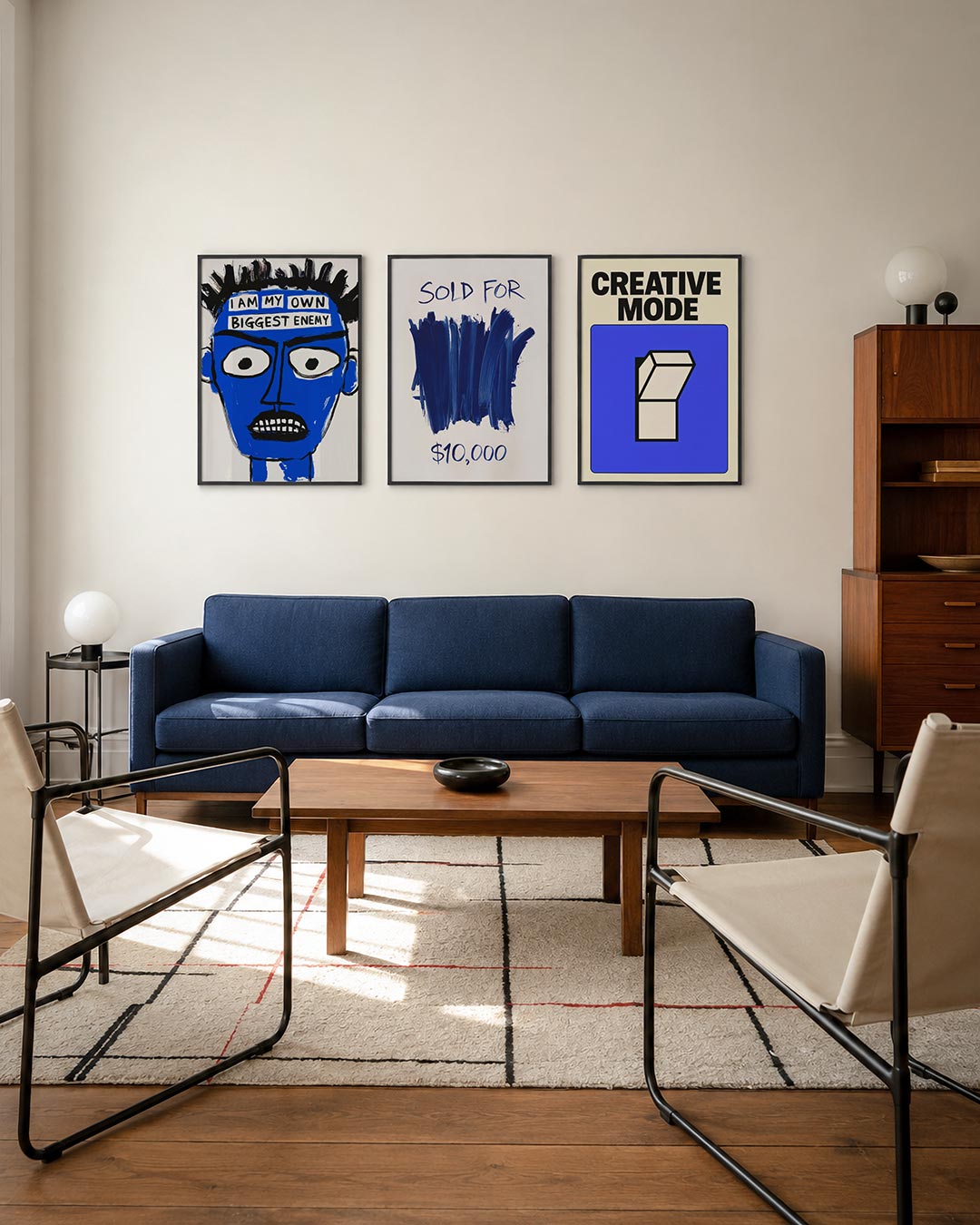 Expressieve gezichtsuitdrukking Posterset