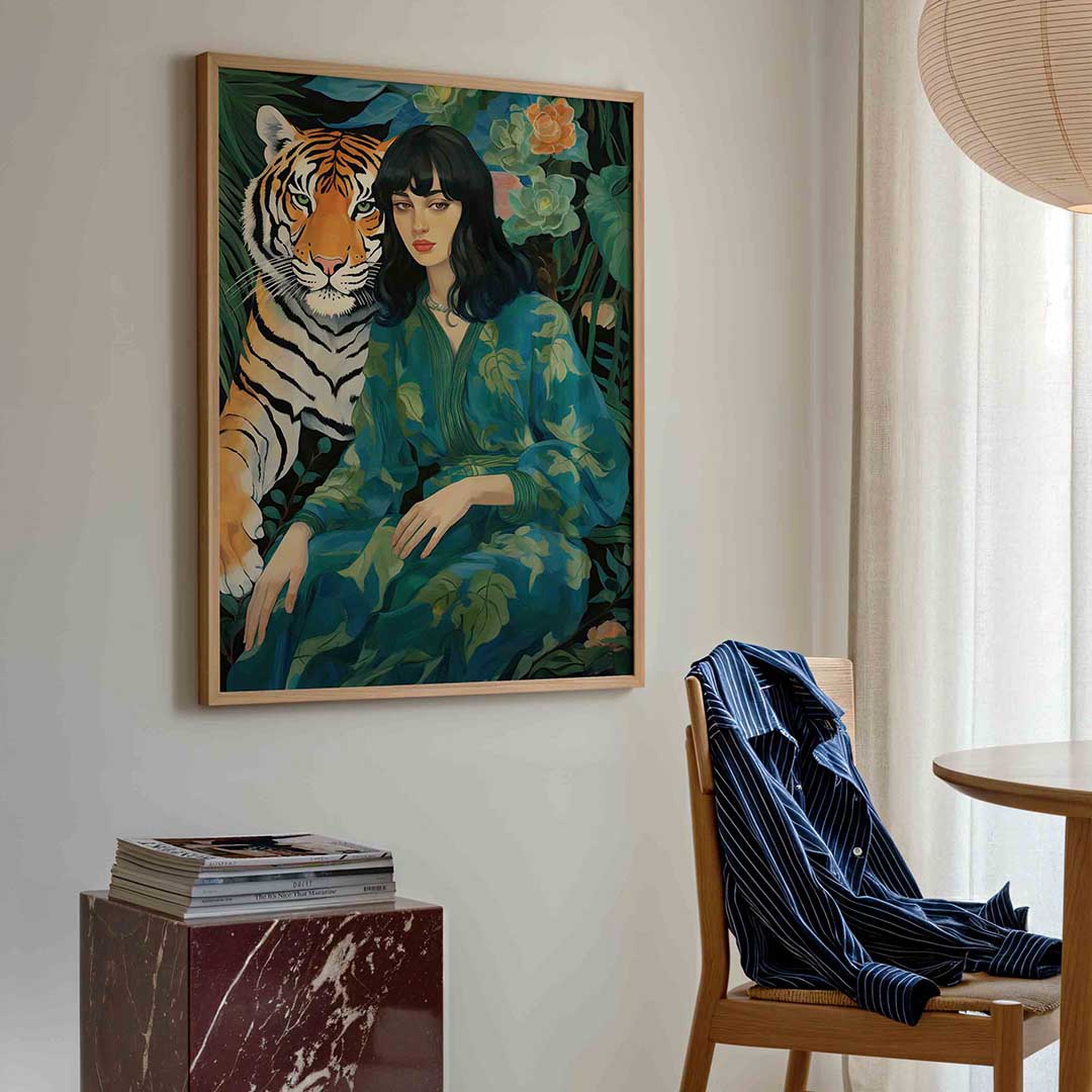 Vrouw en tijger Poster