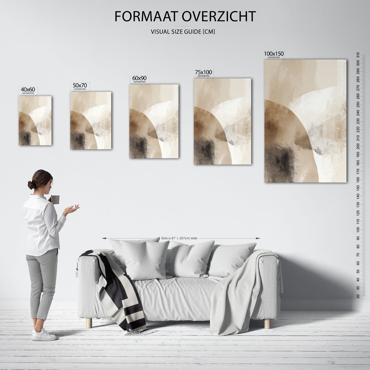 Organische vormen compositie Kunstwerk