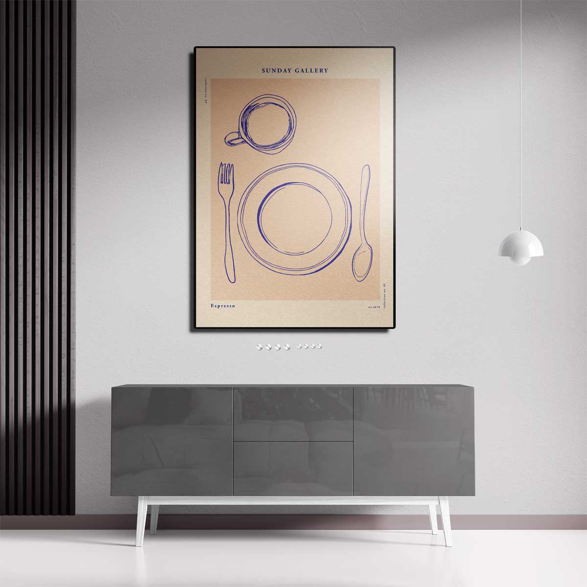 Minimalistisch Ontbijt Kunstwerk-canvas-dibond-plexiglas-wanddecoratie-WallArtistic