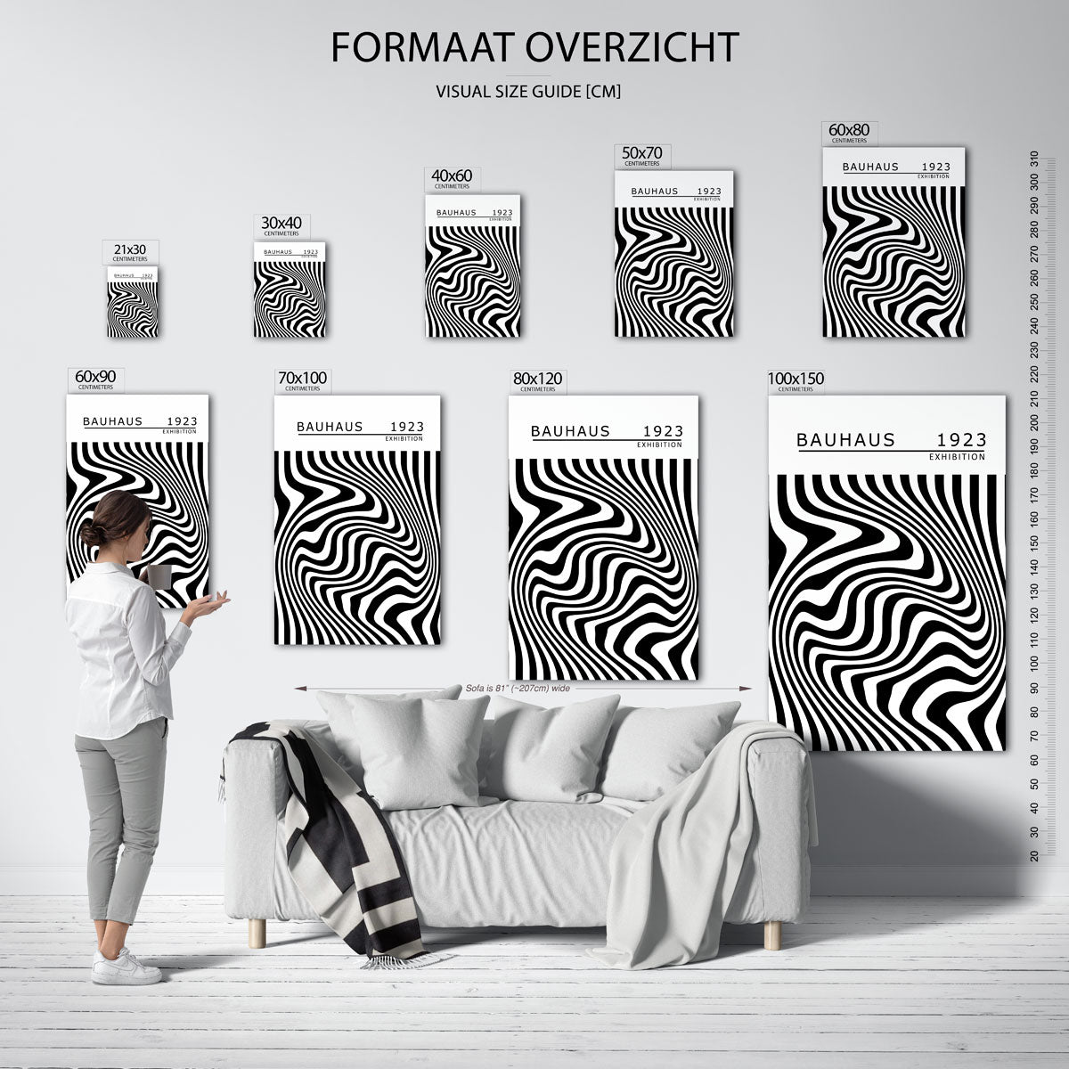 Golvend lijnenspel Poster