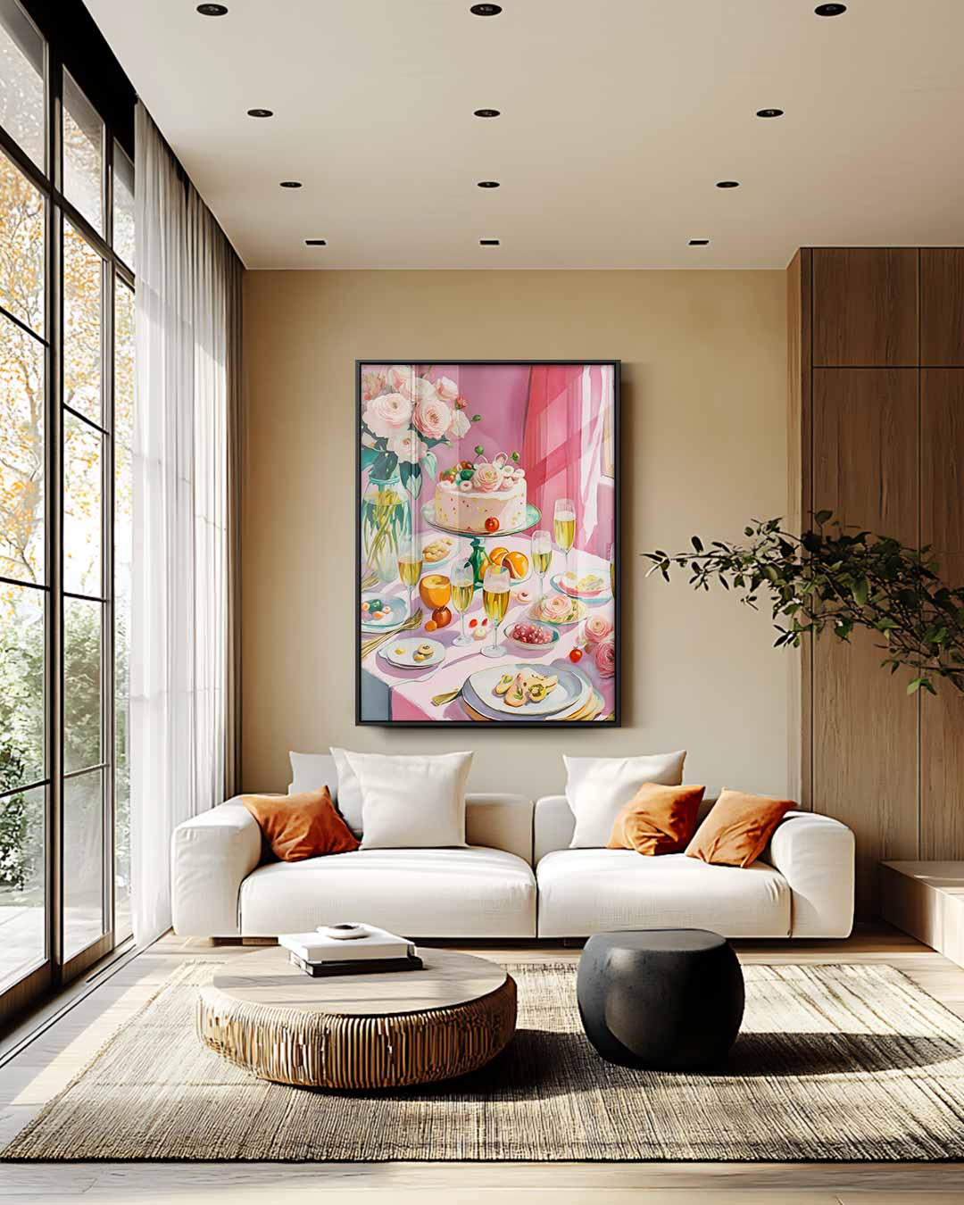 Feestelijke Tafelsfeer Kunstwerk-canvas-dibond-plexiglas-wanddecoratie-WallArtistic