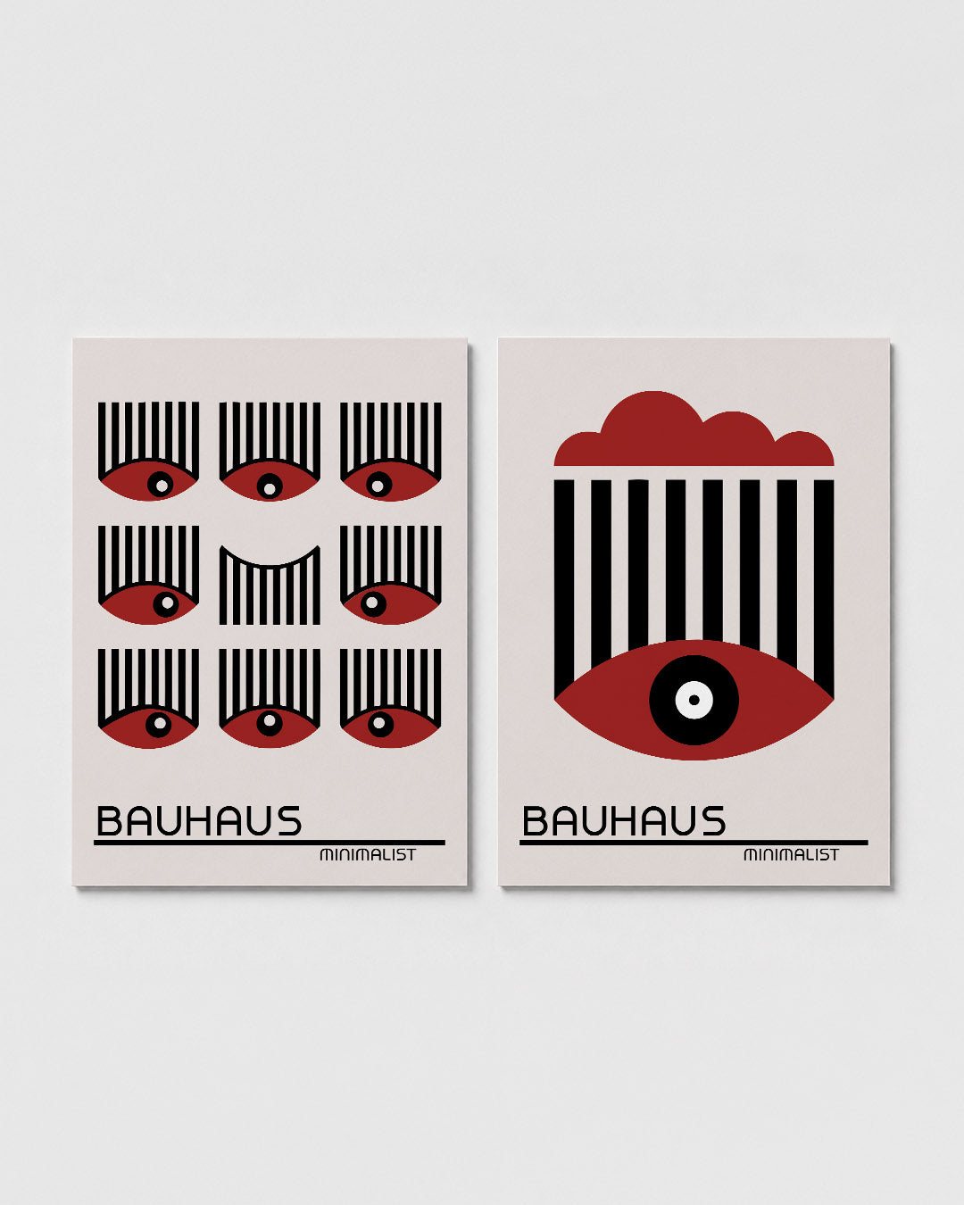Oogpatroon en lijnen Posterset