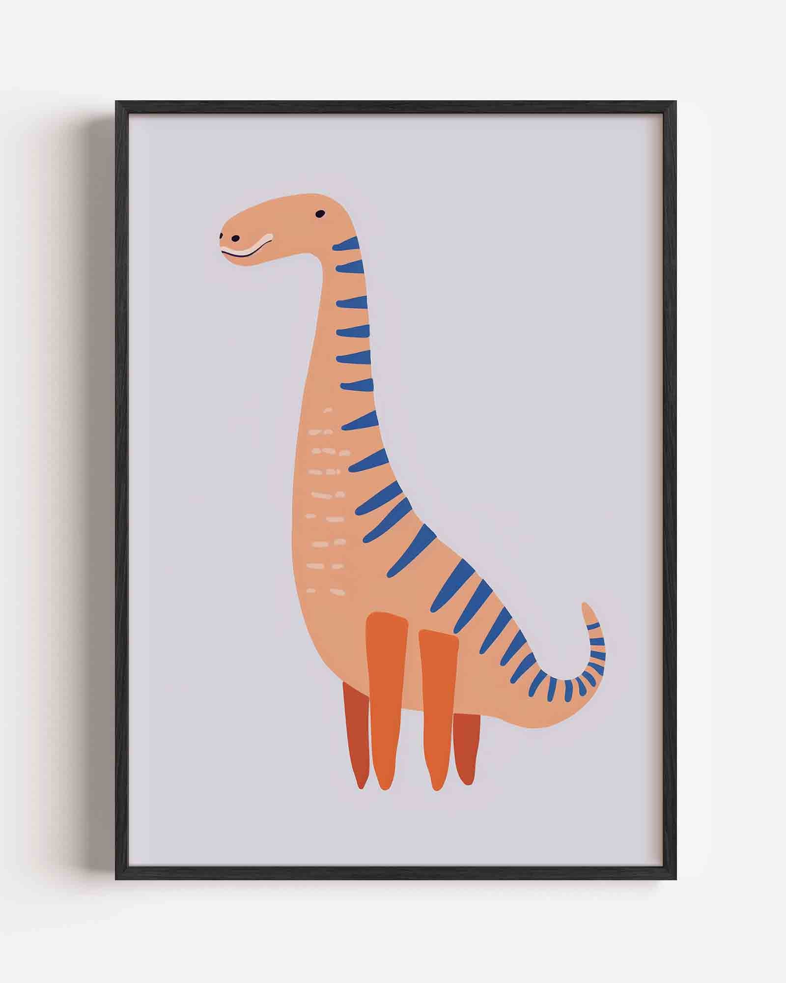 Dinosaurus met strepen Poster