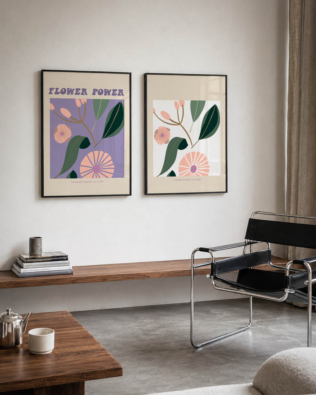 Bloemvormen en kleuren Posterset