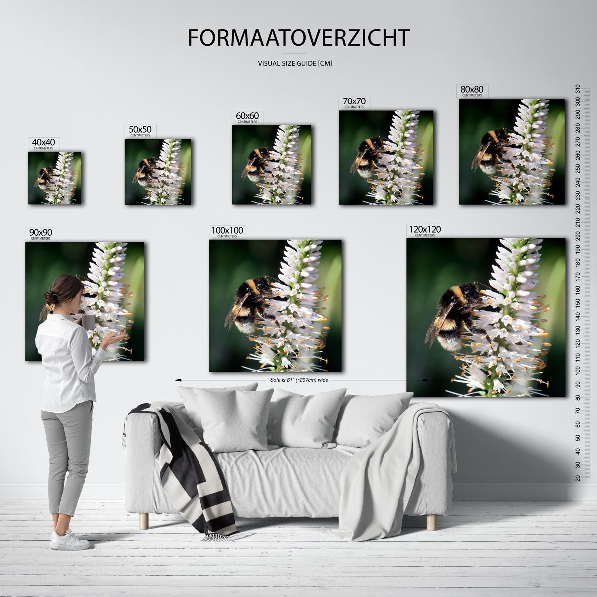 Bij op bloem Poster