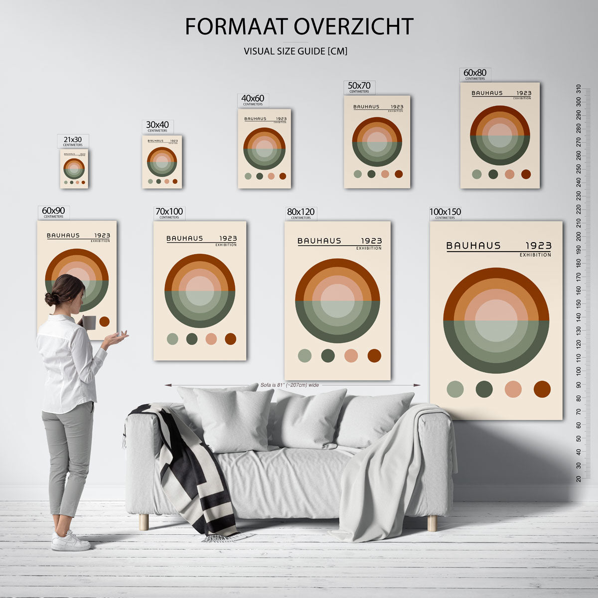 Cirkelvormen en kleur Poster