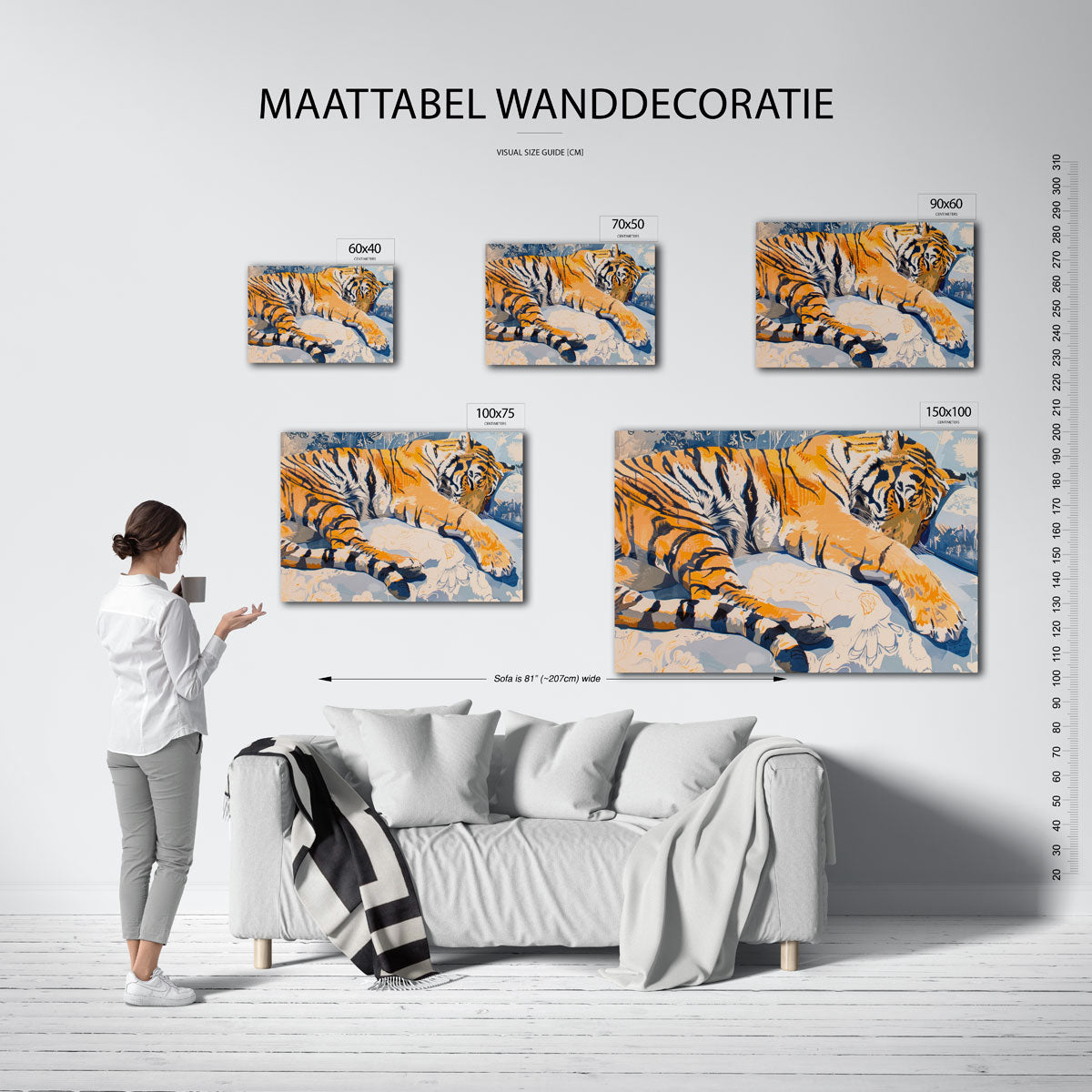 Dromende tijger Kunstwerk