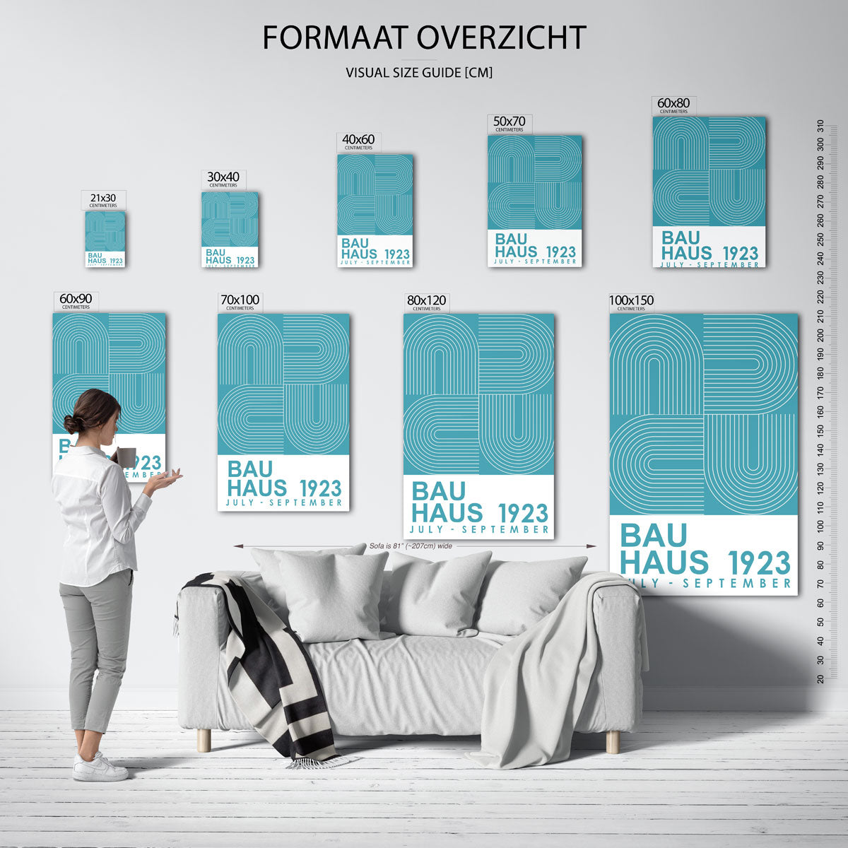 Lijnen en vormen Poster