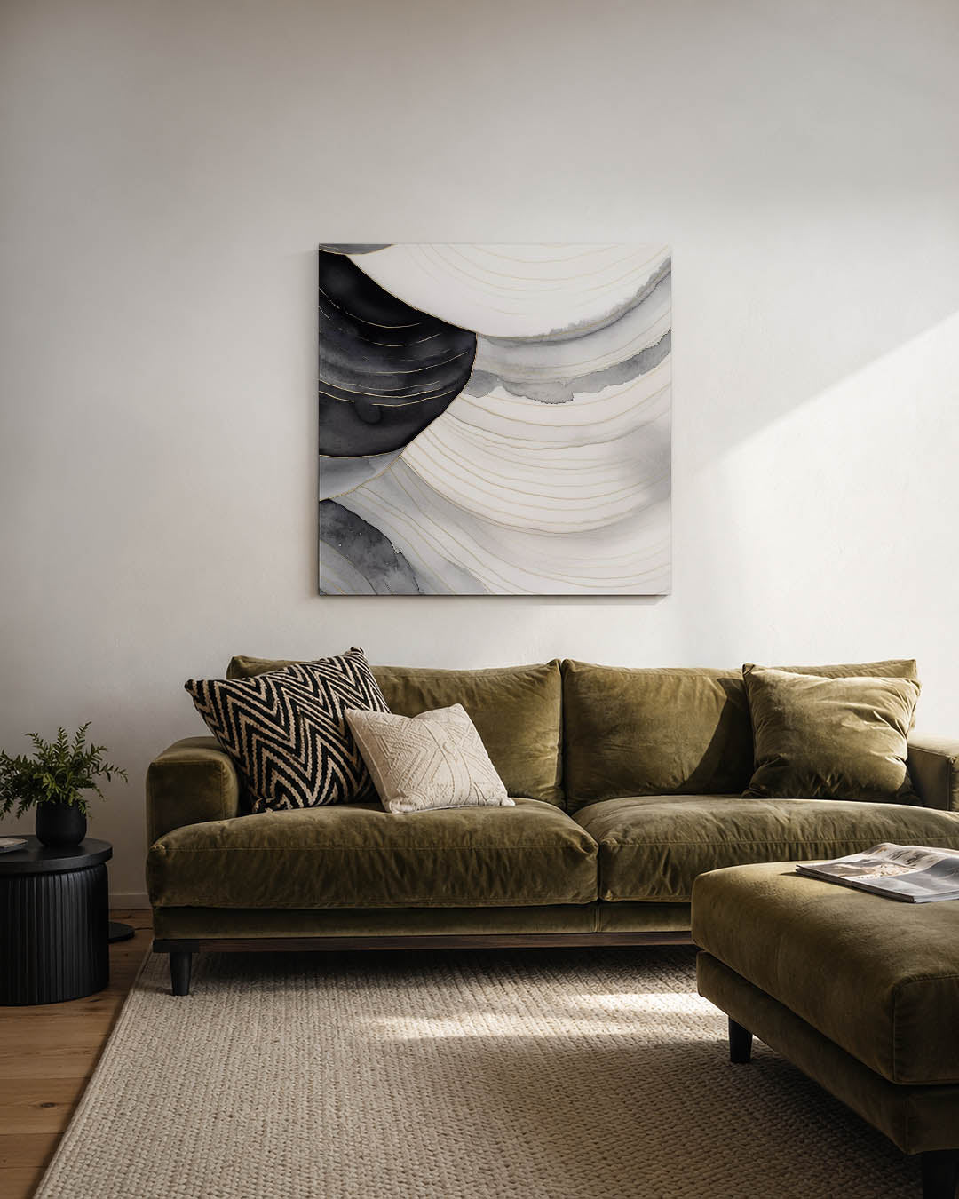 Golvende lijnen compositie Kunstwerk
