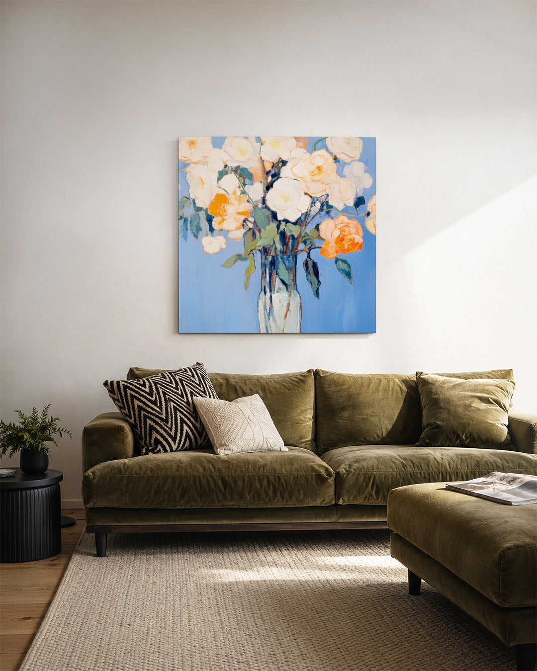 Bloemen in vaas Kunstwerk