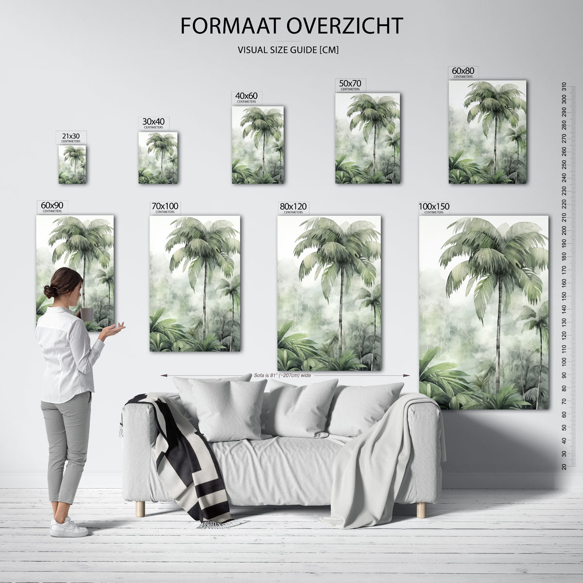 Tropische palmbomen Poster