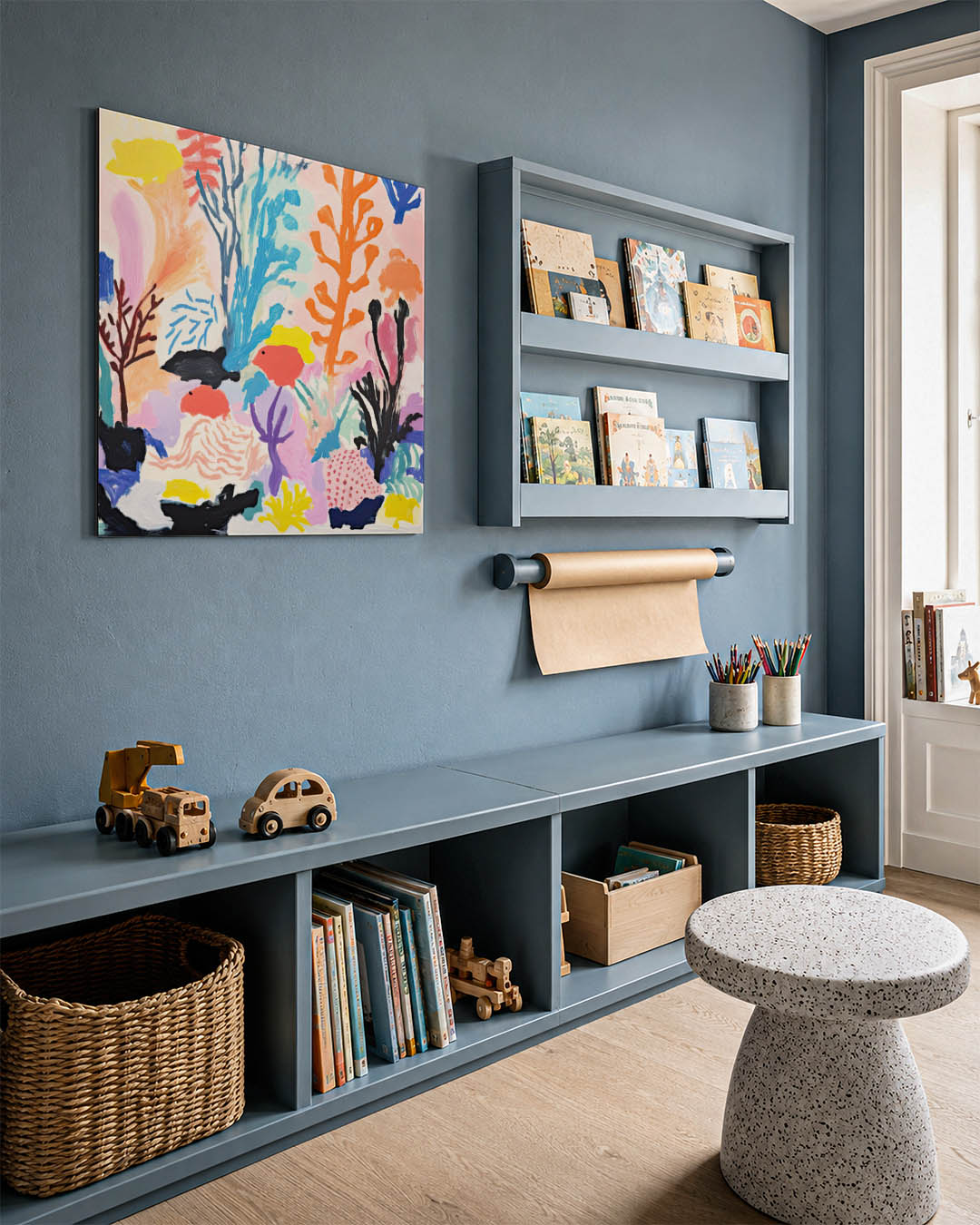 Vrolijke kleurenexplosie Kunstwerk