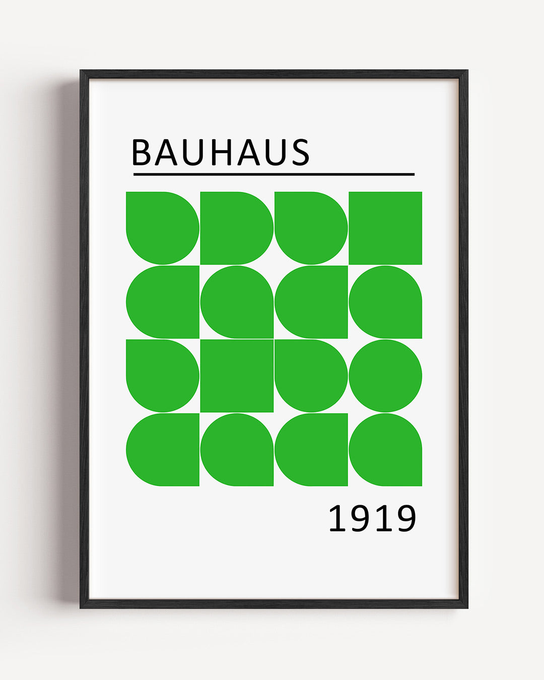 Groene vormenritme Poster