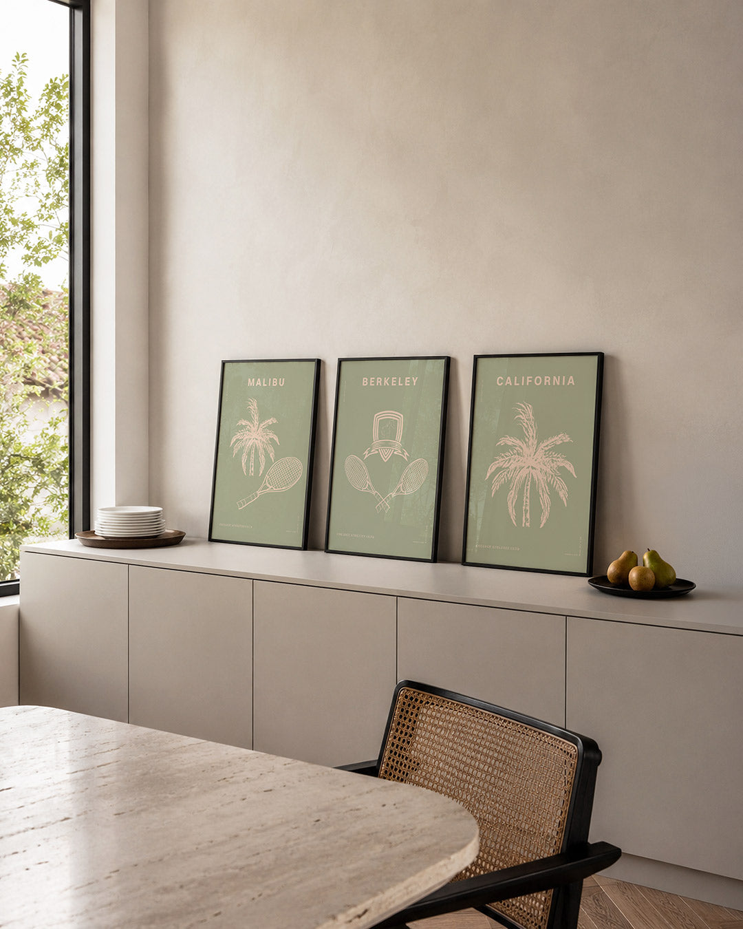 Palm en racket Posterset