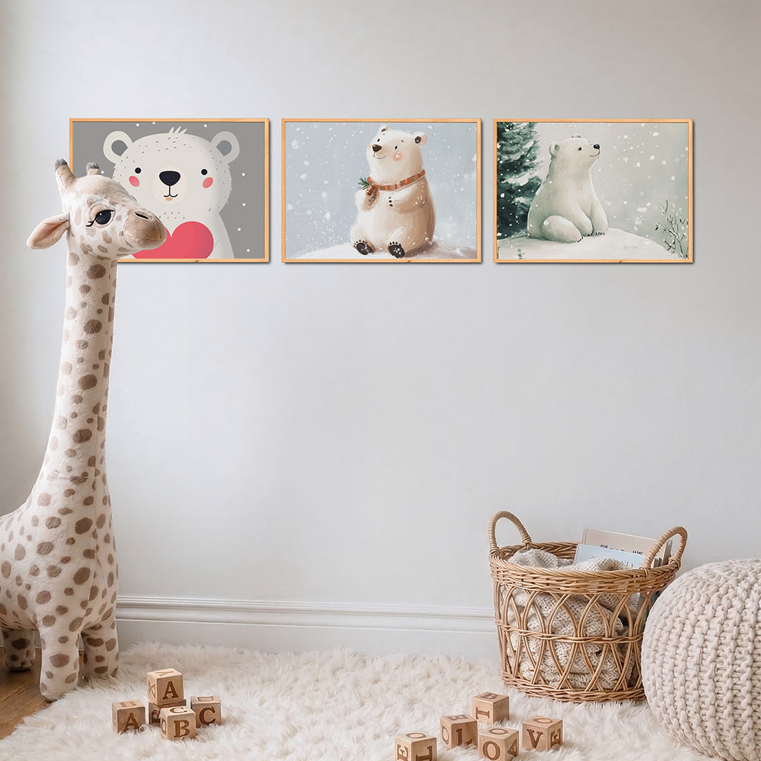 Knuffelbeer met hart Posterset