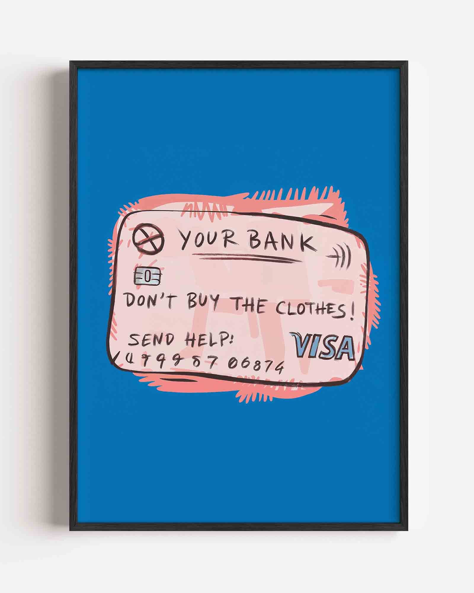 Creditcard illustratie Poster