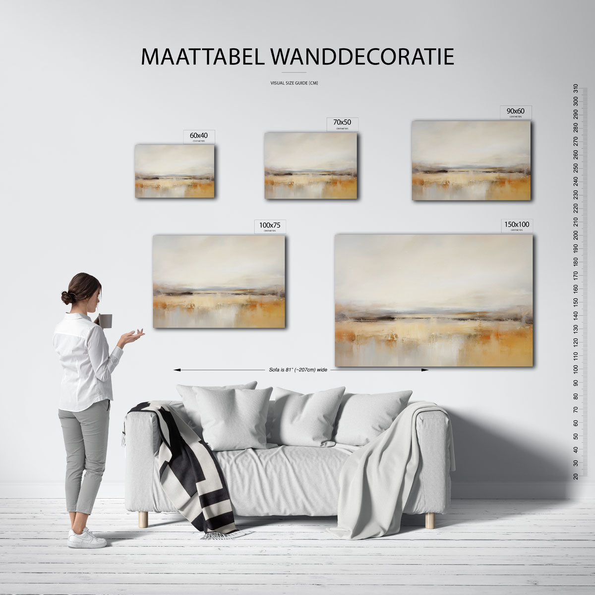 Zachte horizon Kunstwerk