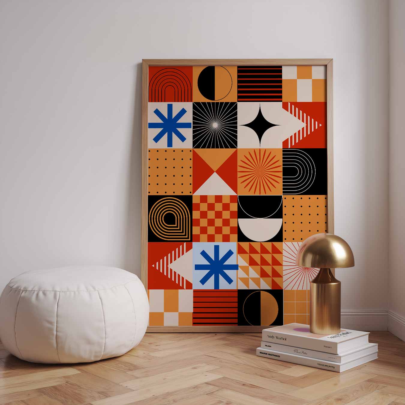Retro Geometrische Kunstposter-WallArtistic