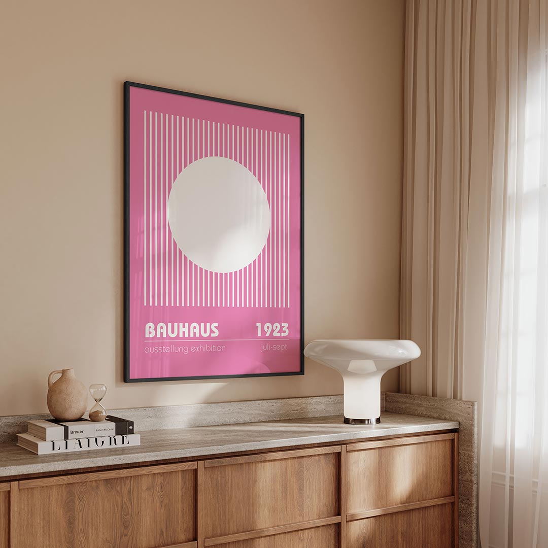 Lijnen en cirkel Poster