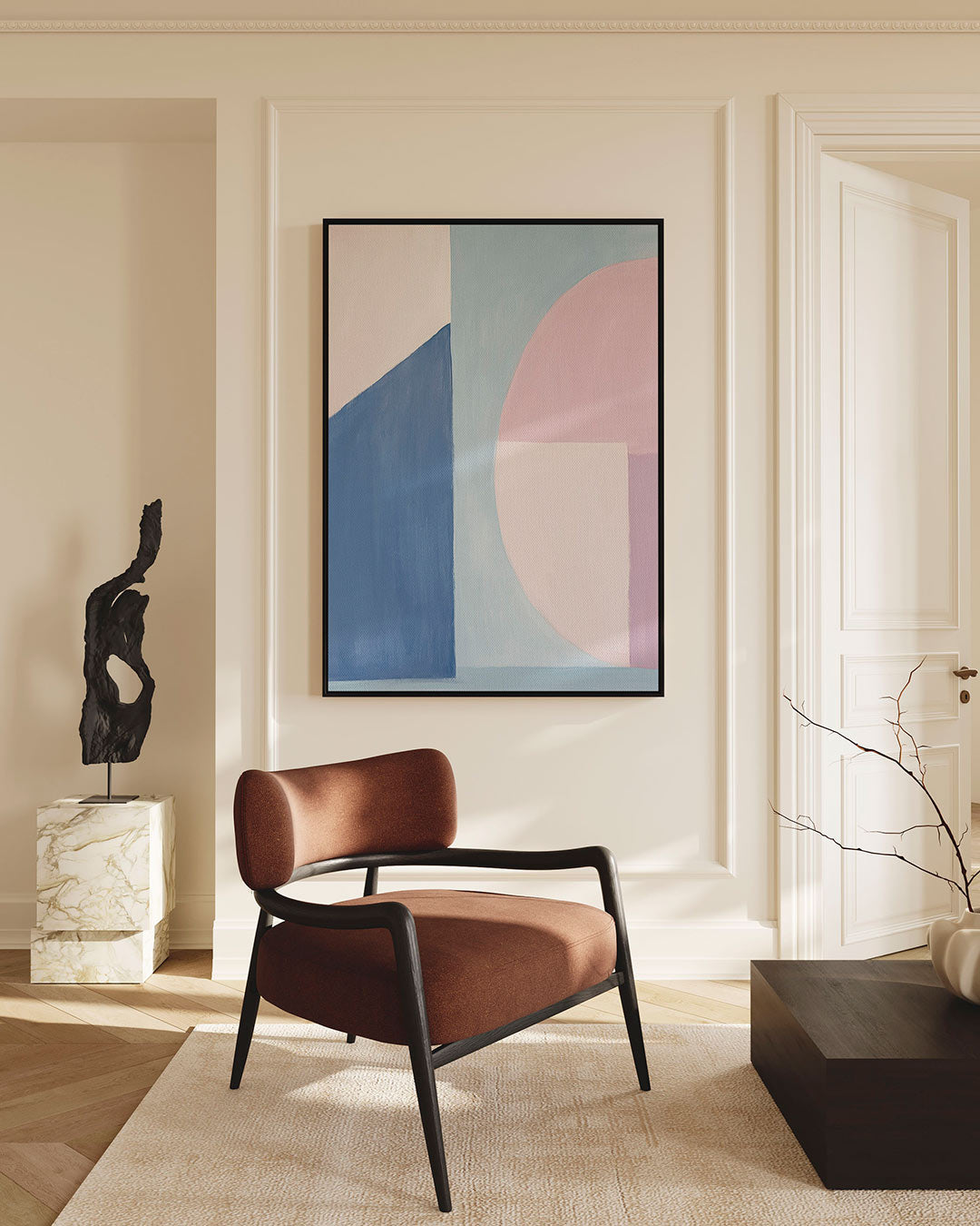 Geometrische vormen compositie Kunstwerk