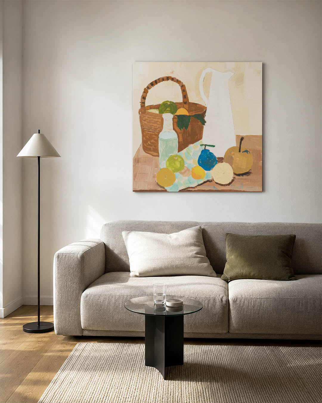 Fruit en mand Kunstwerk
