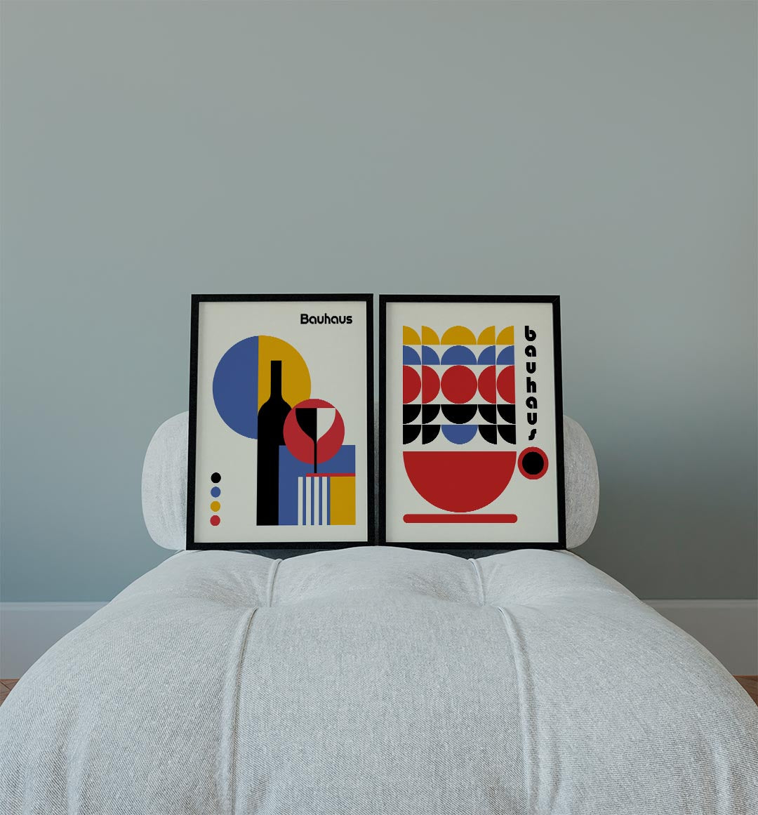 Vormen en kleurvlakken Posterset
