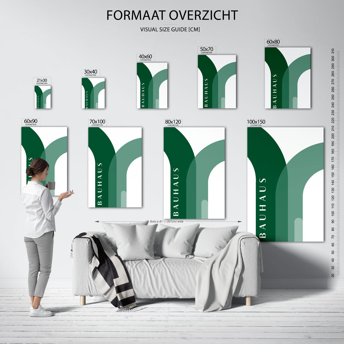 Kleurrijke boogvormen Poster