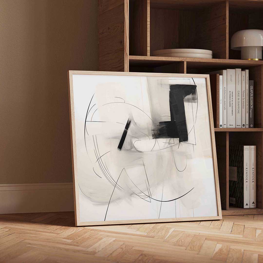 Abstracte lijnen en vlakken Poster