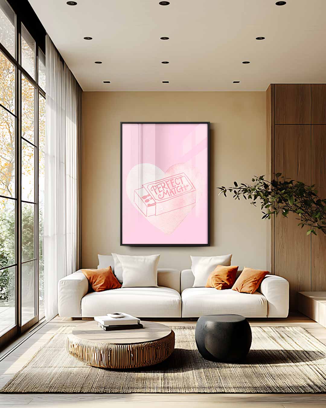 Perfect Match Hartbeeld Kunstwerk-canvas-dibond-plexiglas-wanddecoratie-WallArtistic