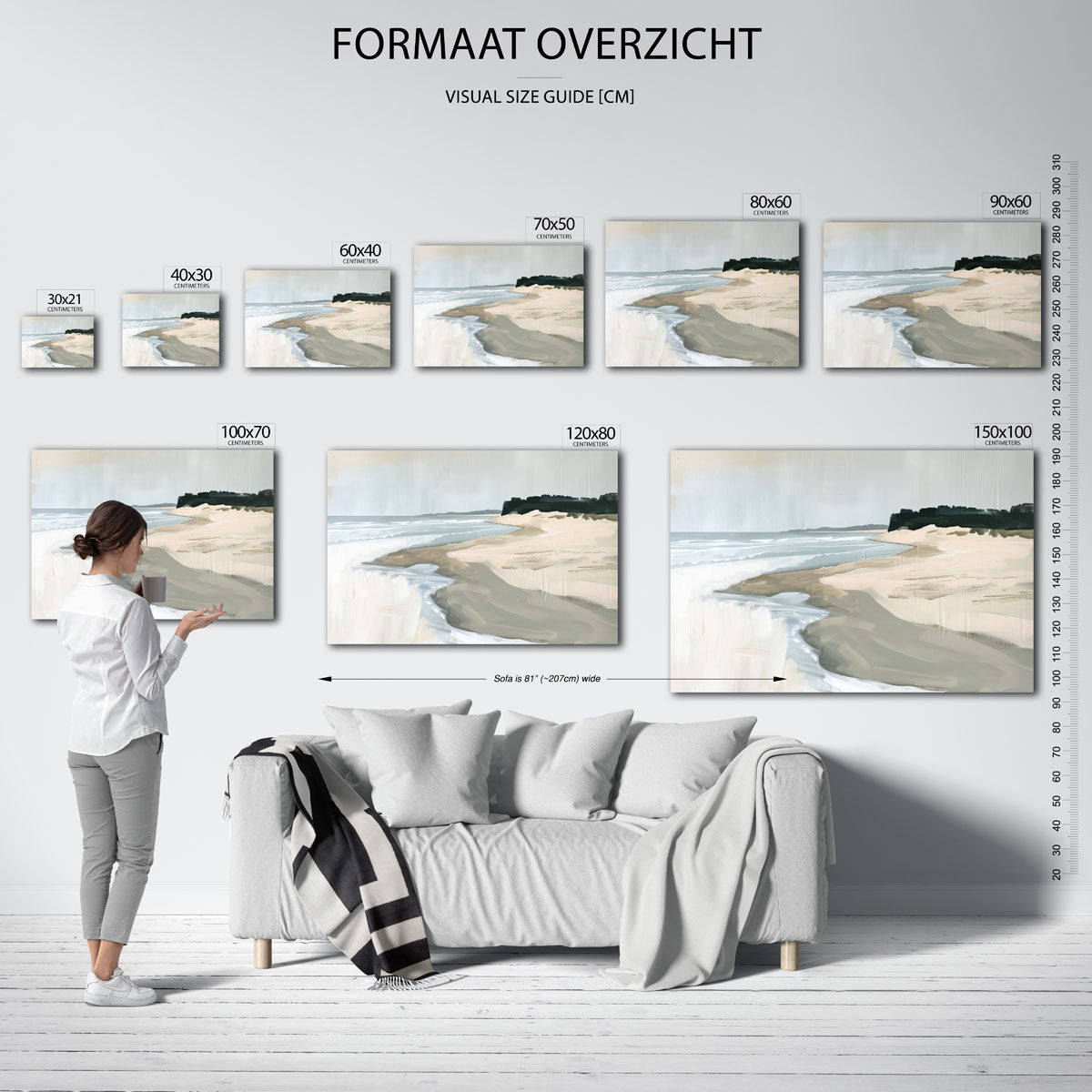 Strand en zee Poster