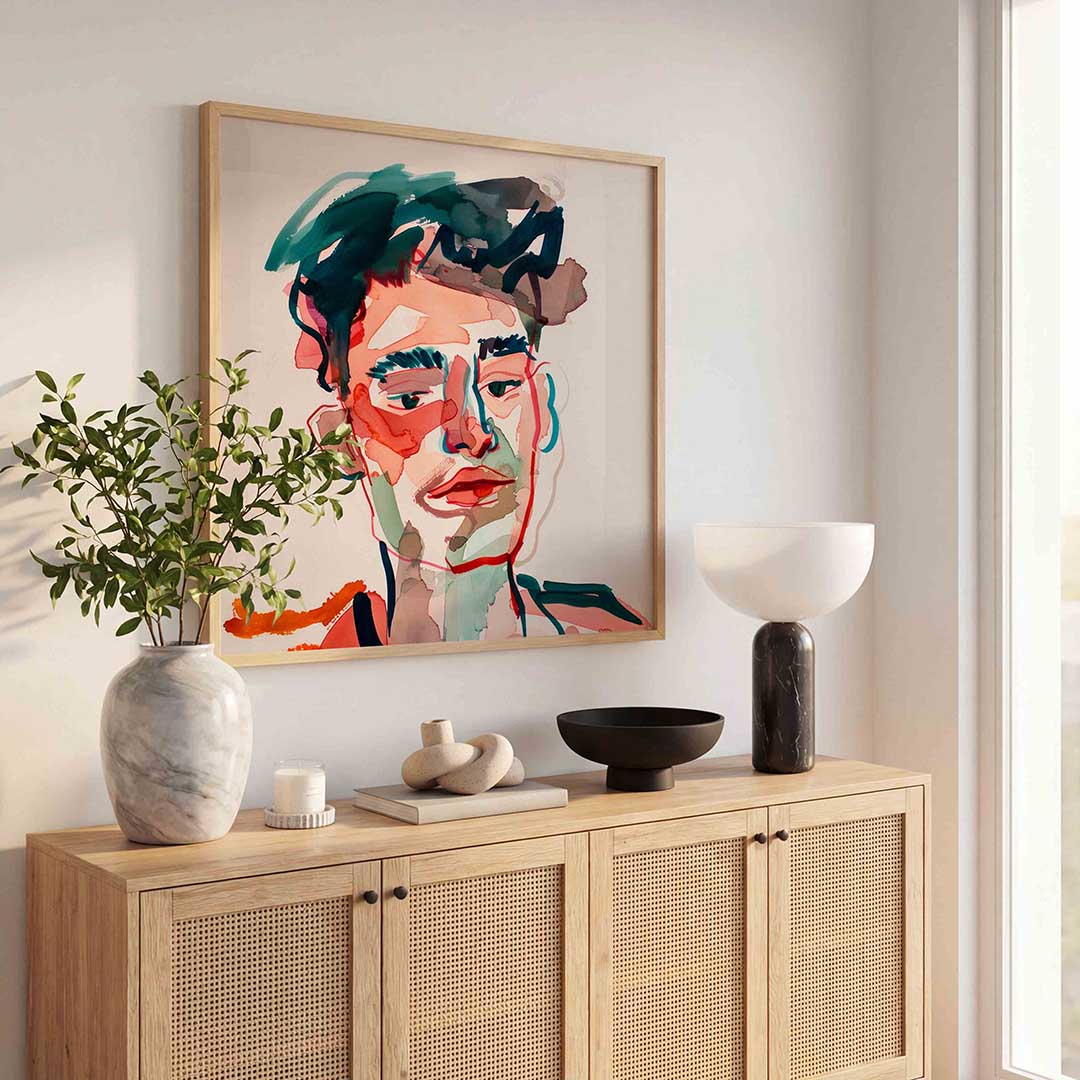 Abstracte portret Poster