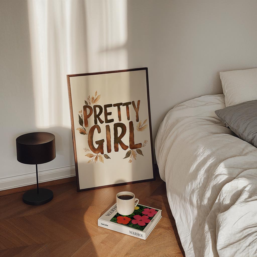 Pretty Girl Bloemenposter-WallArtistic