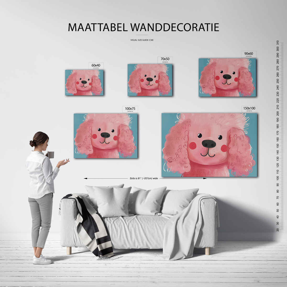 Vrolijke hond illustratie Kunstwerk