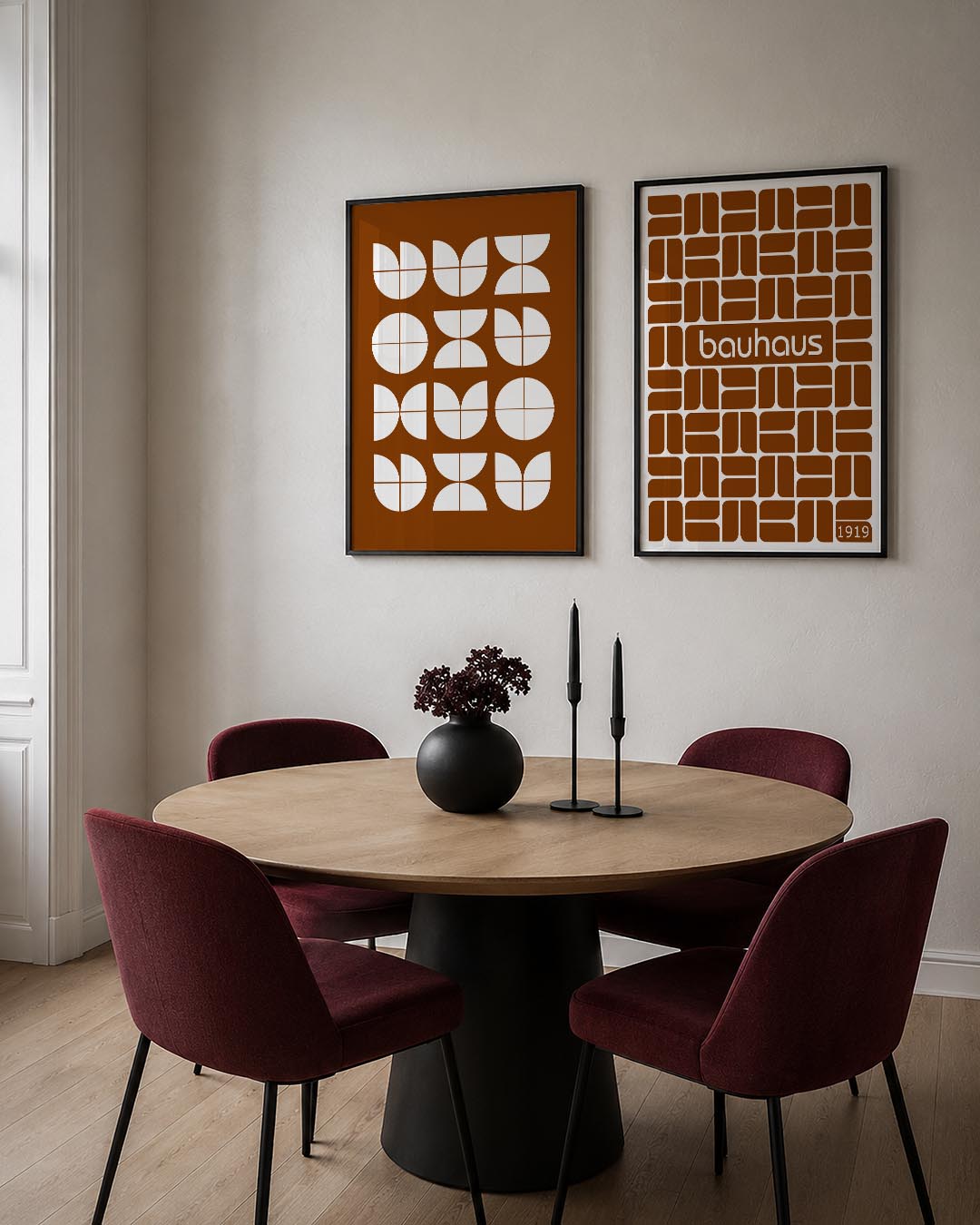 Vormritme en kleur Posterset